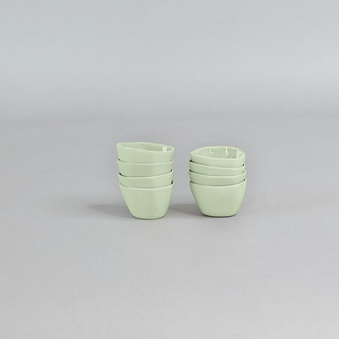 68-piece porcelain dinnerware set for 6 people, mint