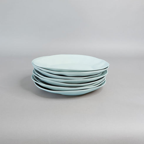 68-piece porcelain dinnerware set for 6 people, mint