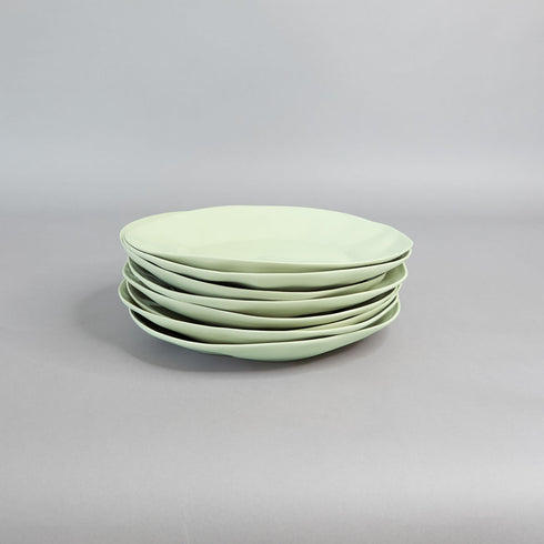 68-piece porcelain dinnerware set for 6 people, mint