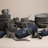 68-piece porcelain dinnerware set for 6 people, mint