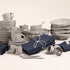 68-piece porcelain dinnerware set for 6 people, mint